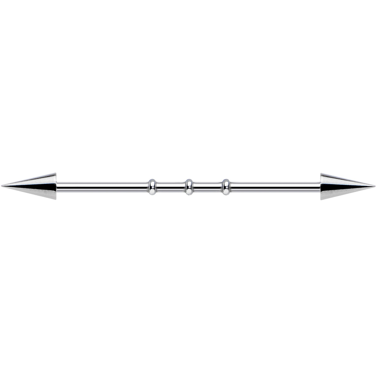 Surgical Steel Spiked Industrial Barbell Earring