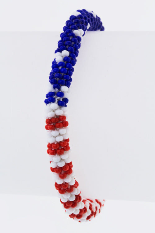 Stars & Stripes Nepal Roll Up Bracelet