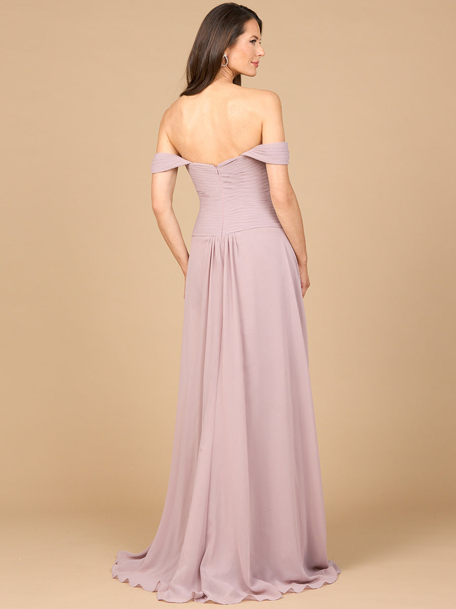 Off Shoulder Chiffon Dress