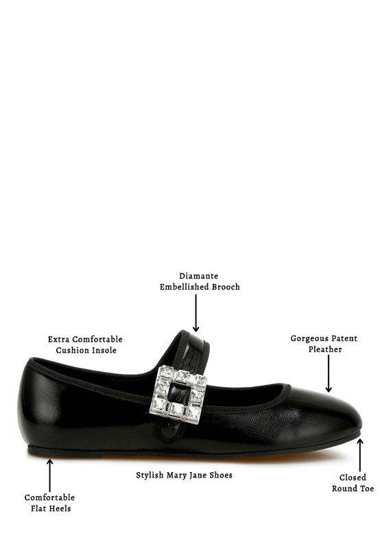 Upstage Brooch Mary Jane Ballerinas