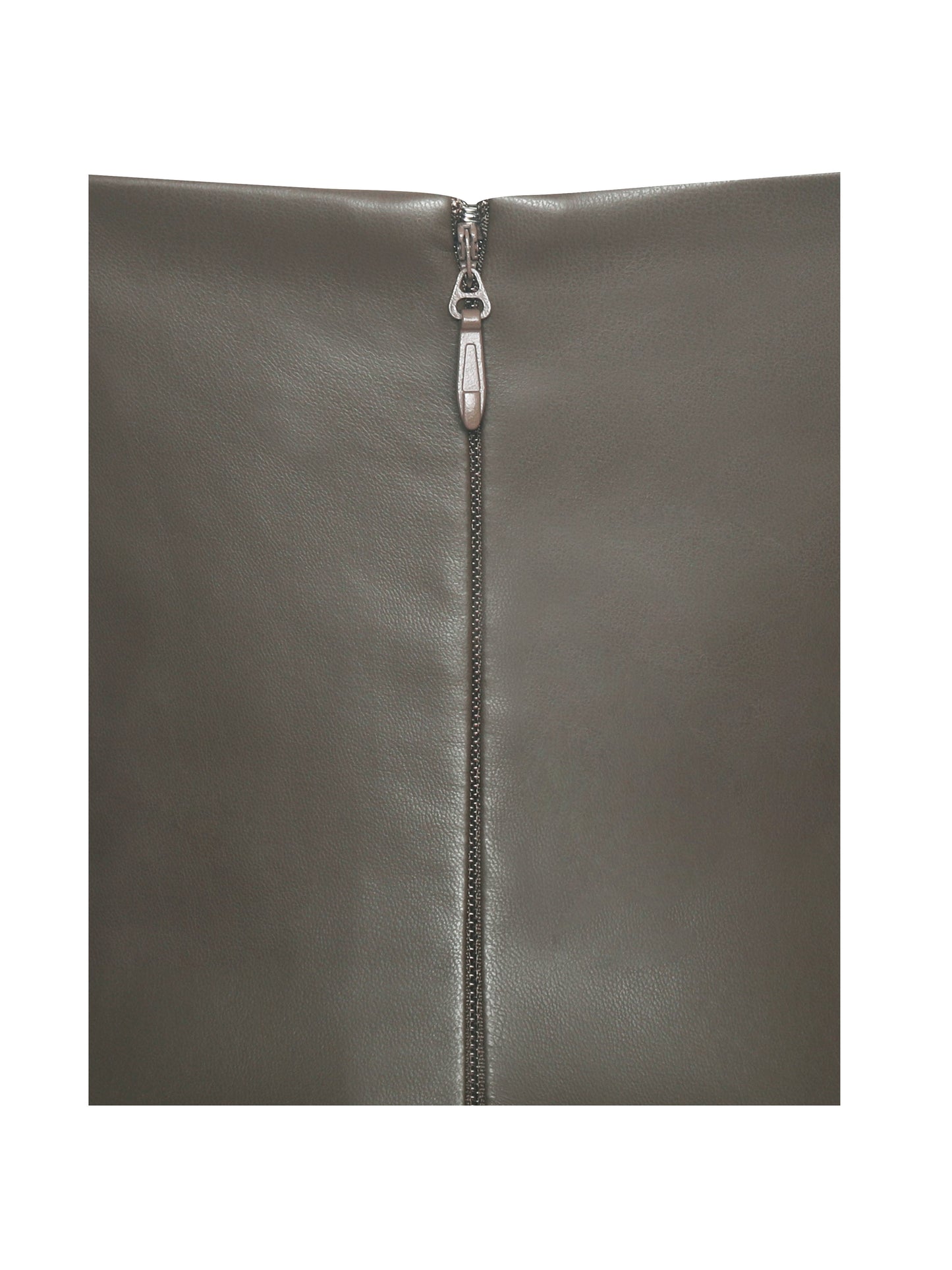 Parisia Cocoa Vegan Leather Drop Waist Midi Dress