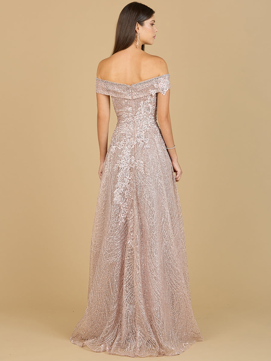 Off Shoulder Embroidered Ballgown