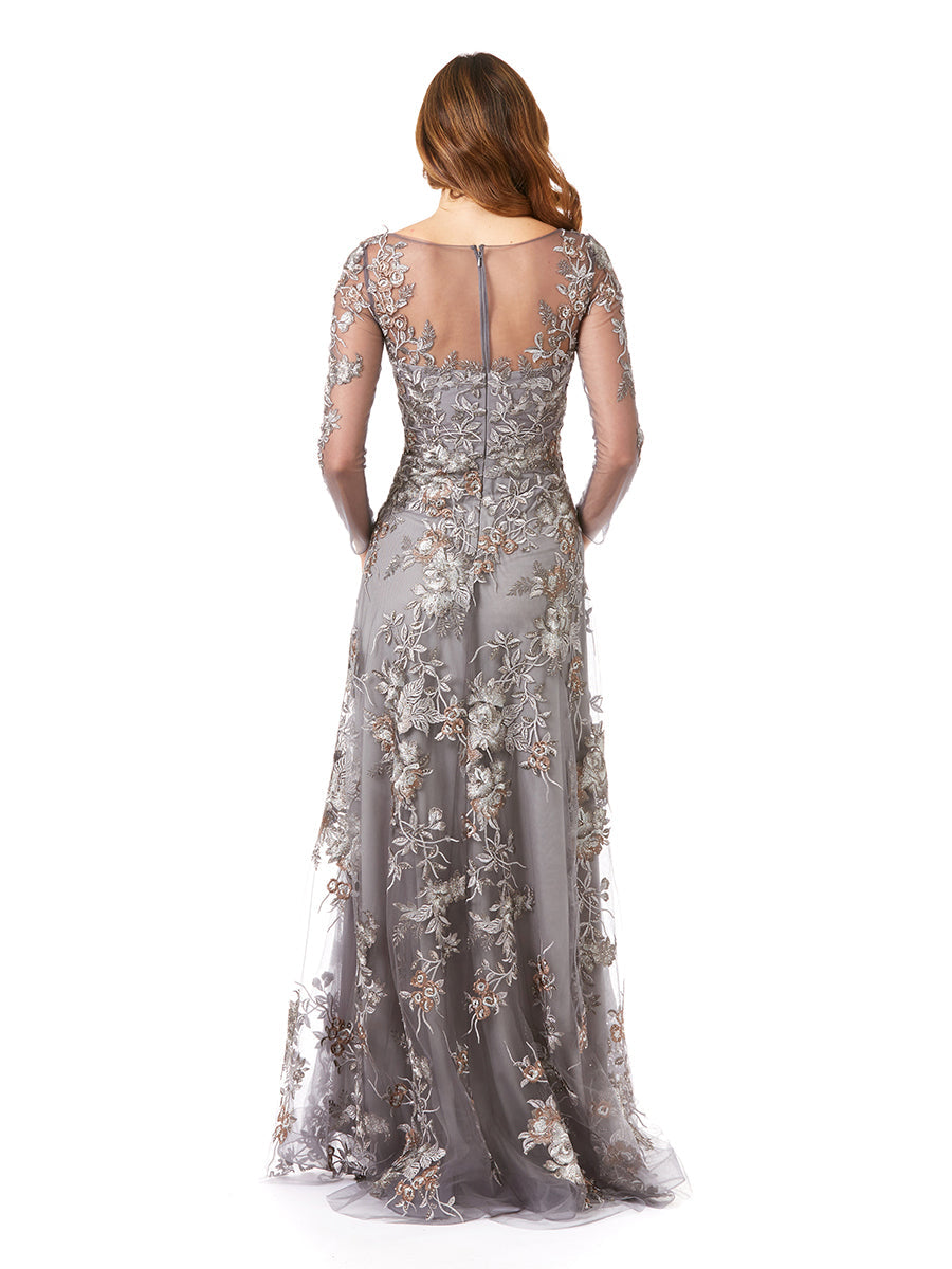 Long Sleeve Modest Lace Gown