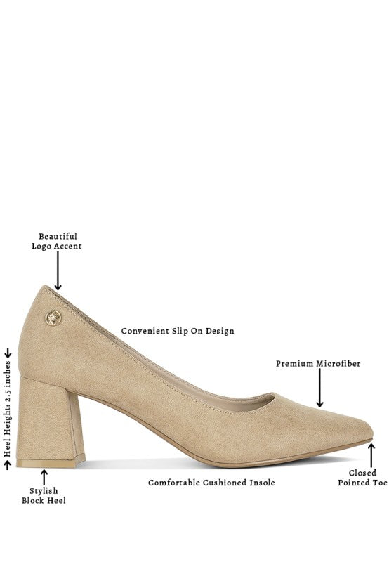 Malai Block Heel Pumps