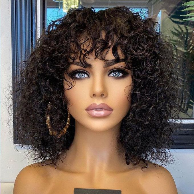 Sweet & Cute Brazilian Straight Bob Wig - Human Hair - Lace Front - Short & Fluffy