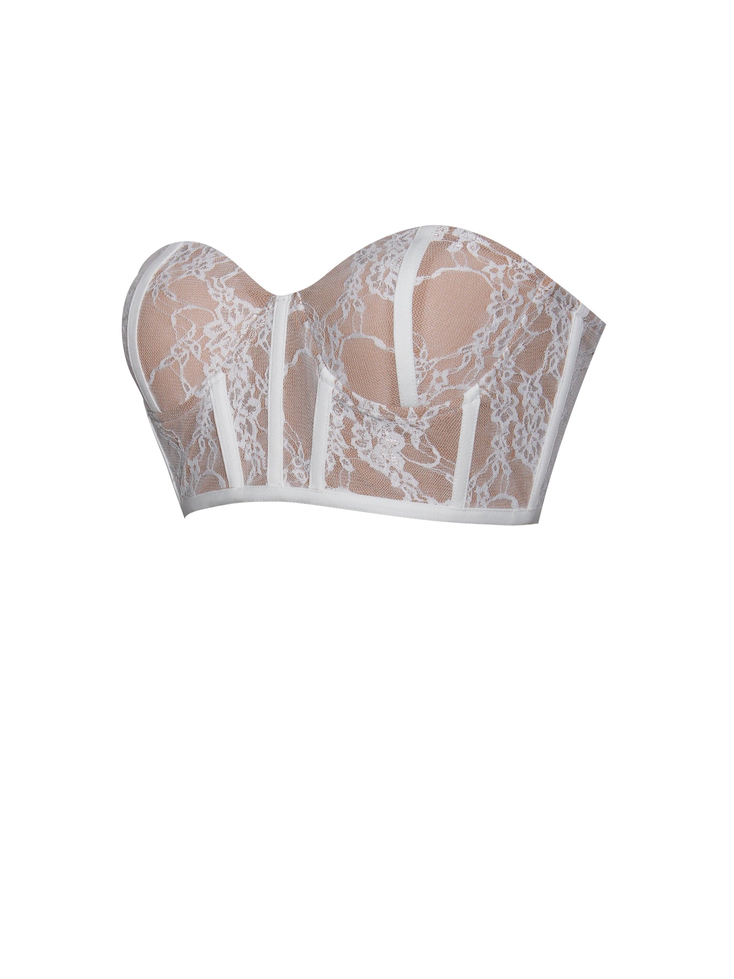 New Romantics White Lace Corset Top