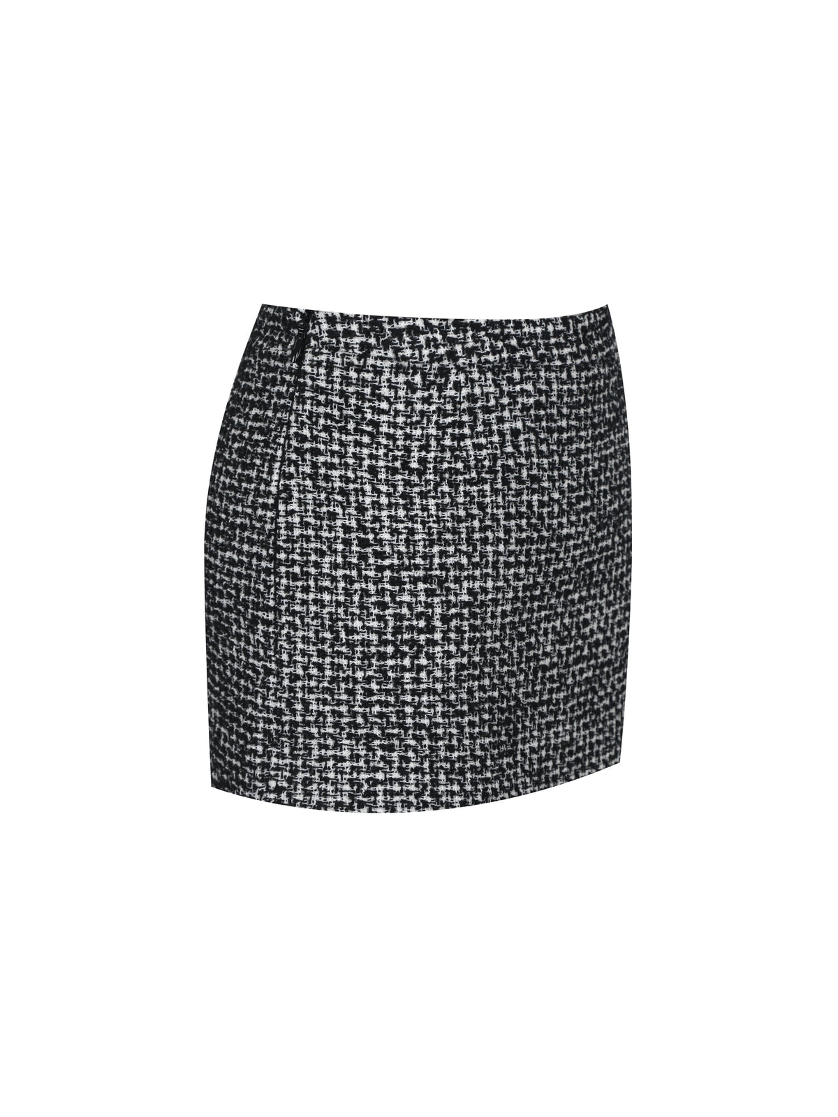 Sandra Black & White Tweed Mini Skirt