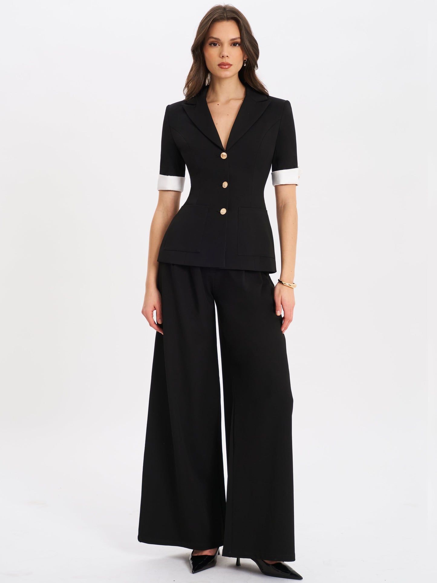 Aleena Short Sleeve Business Casual Blazer