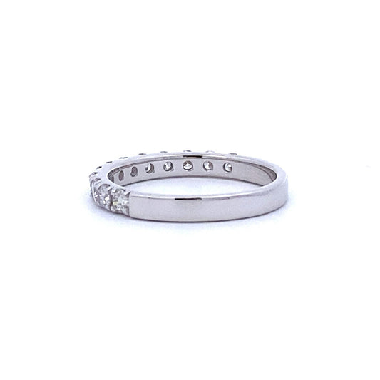 .75ct Diamond Wedding Band Ring 14KT White Gold