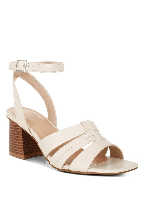 Signora Pin Buckle Ankle Strap Sandals
