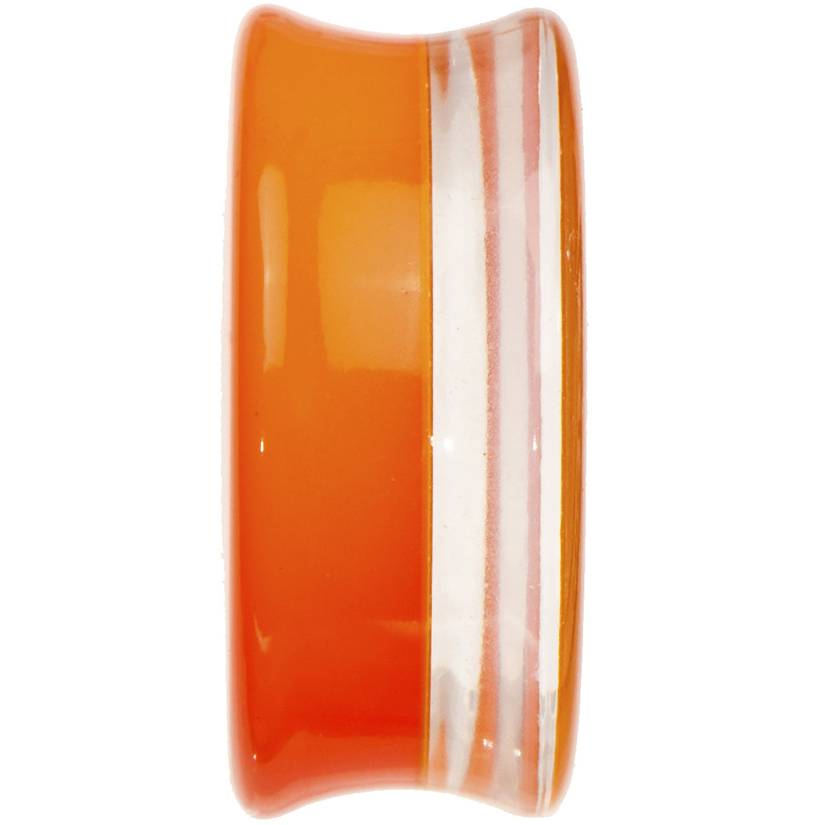 24mm Orange Neon Glitter Saddle Plug