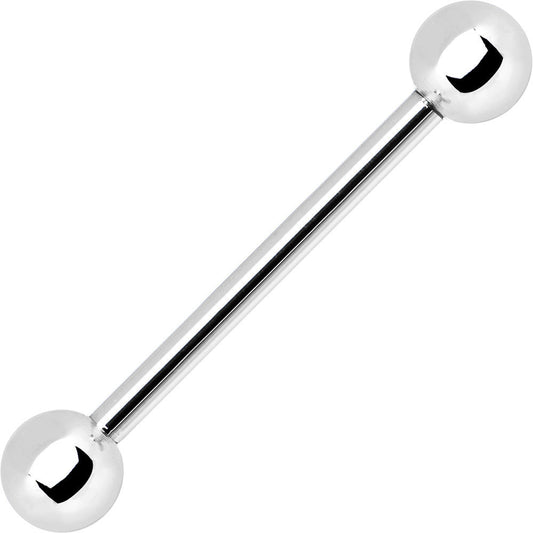14G Internally Threaded Steel Barbell Tongue Ring 3/4 5mm