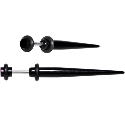 UV Black Acrylic Faux Taper Cheater Plug Set