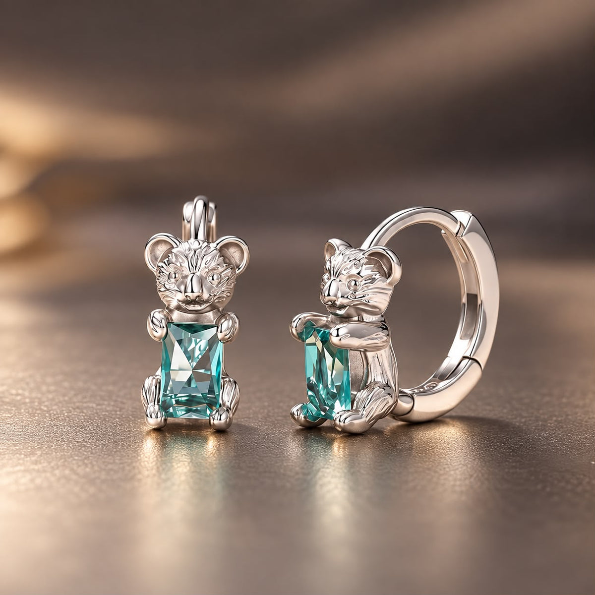 925 Sterling Silver White Gold Plated CZ Pavé 1.2x0.5cm Hoop Earrings for Women