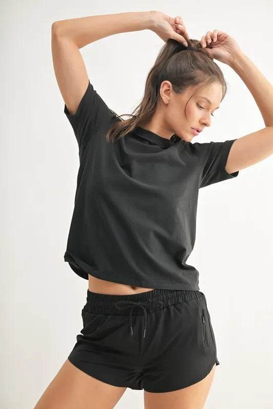 MONO B Round Neck Short Sleeve T-Shirt
