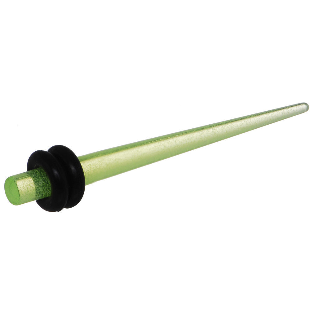 8G Green Acrylic Glow in the Dark Straight Taper