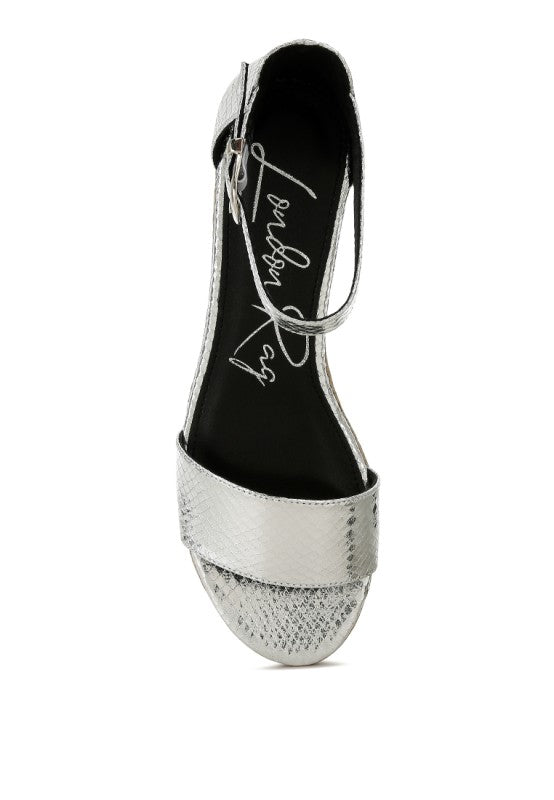 Utah Faux Leather Snake Wedge Espadrilles