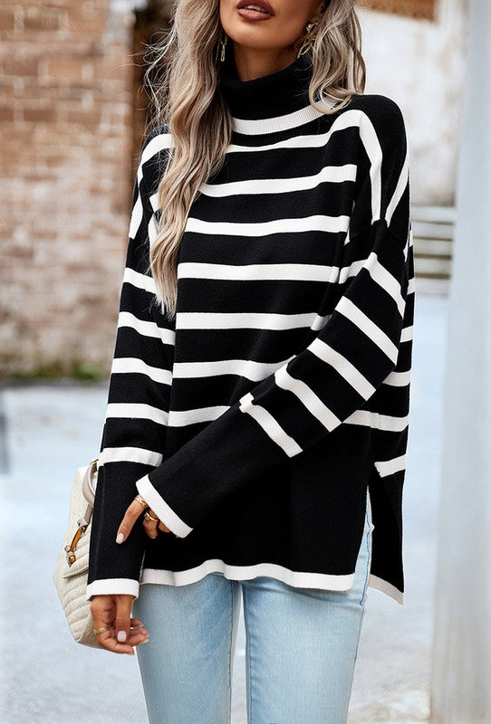 Women Mock Neck Sweater
