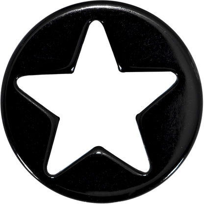 18mm Black Acrylic Hollow Star Saddle Plug
