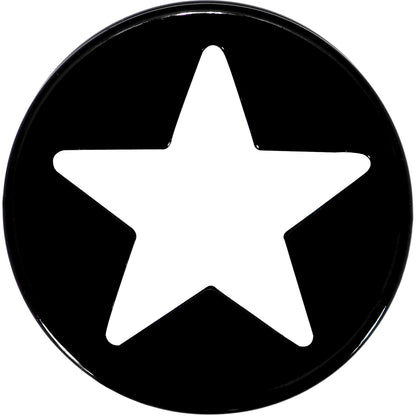 22mm Black Acrylic Hollow Star Saddle Plug