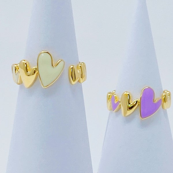 Soft Heart Open Ring