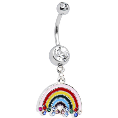 Sparkling Paradise Rainbow Belly Ring