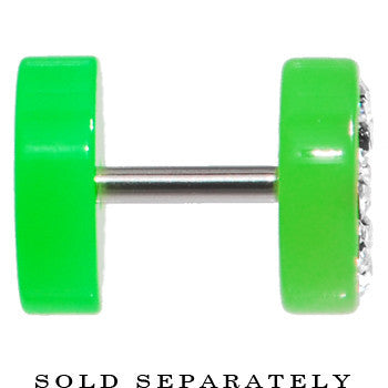 Green Acrylic Jeweled Star Cheater Plug