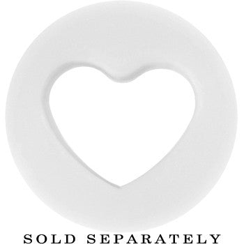 00G White Heart Silicone Flexible Tunnel