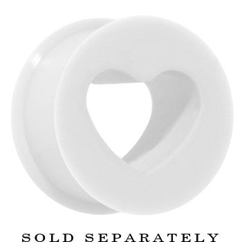 00G White Heart Silicone Flexible Tunnel