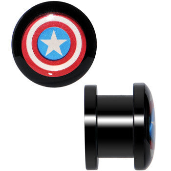 00G Captain America Screw Fit Plugs Set