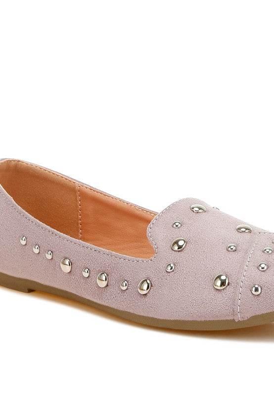 Olesia Stud Emebllished Ballet Flats