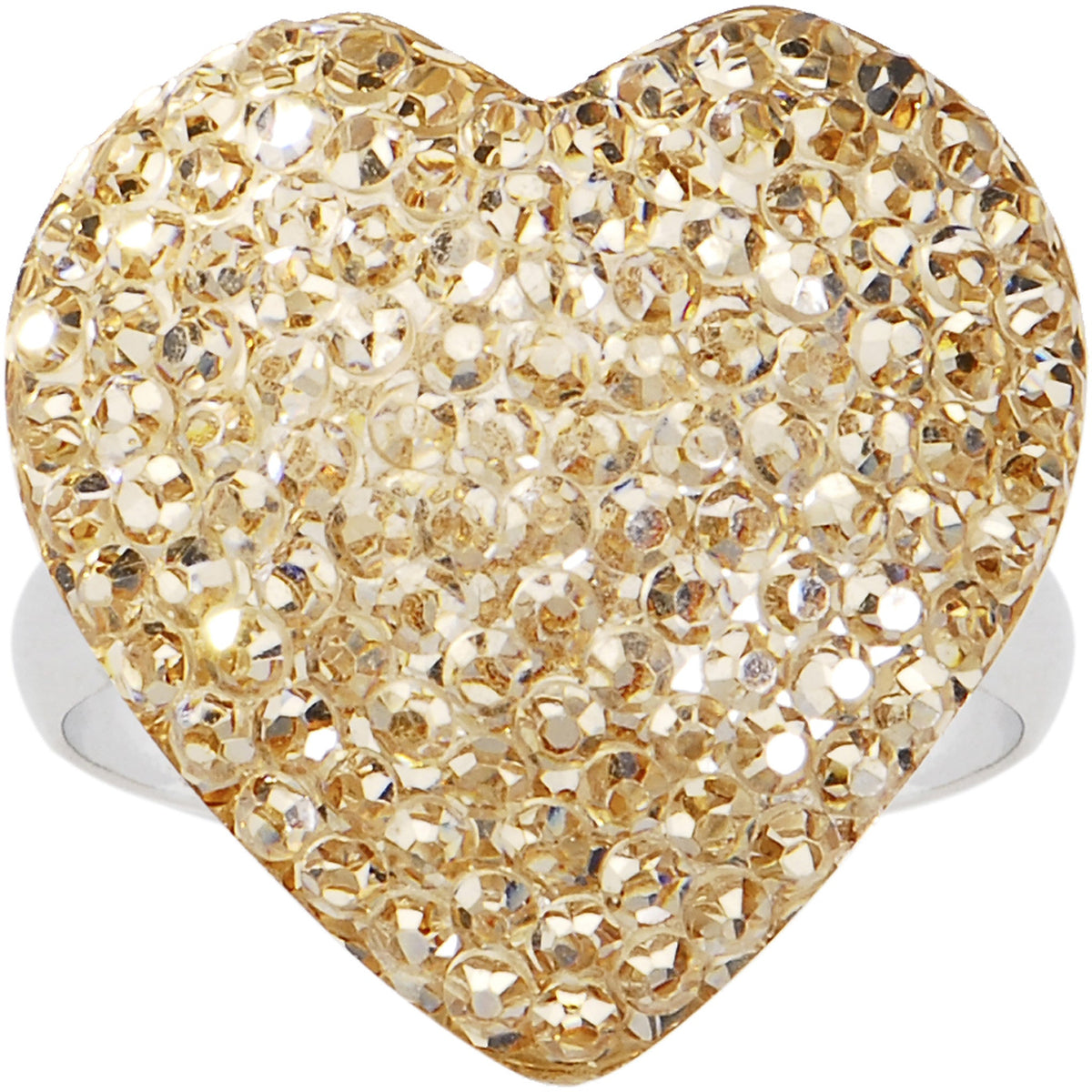 Tawny Sparkler Heart Adjustable Ring