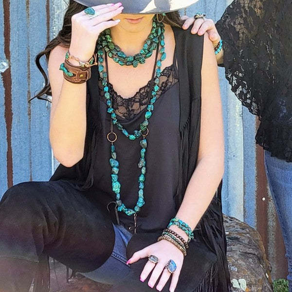 Black African Turquoise Bead Bracelet
