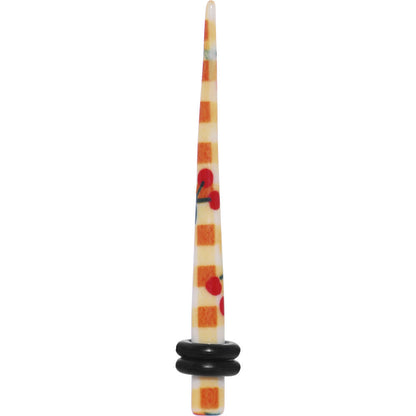 6G Plaid Cherry Acrylic Taper