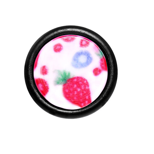 00G Strawberry Fake Taper Ear Plug