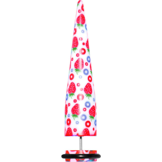 000G Strawberry Fake Taper Ear Plug