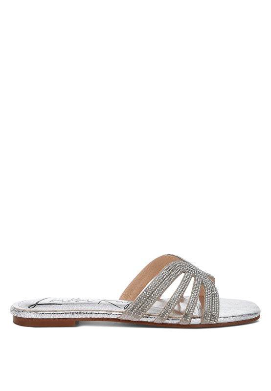Dindy Rhinestone Cut Out Flats