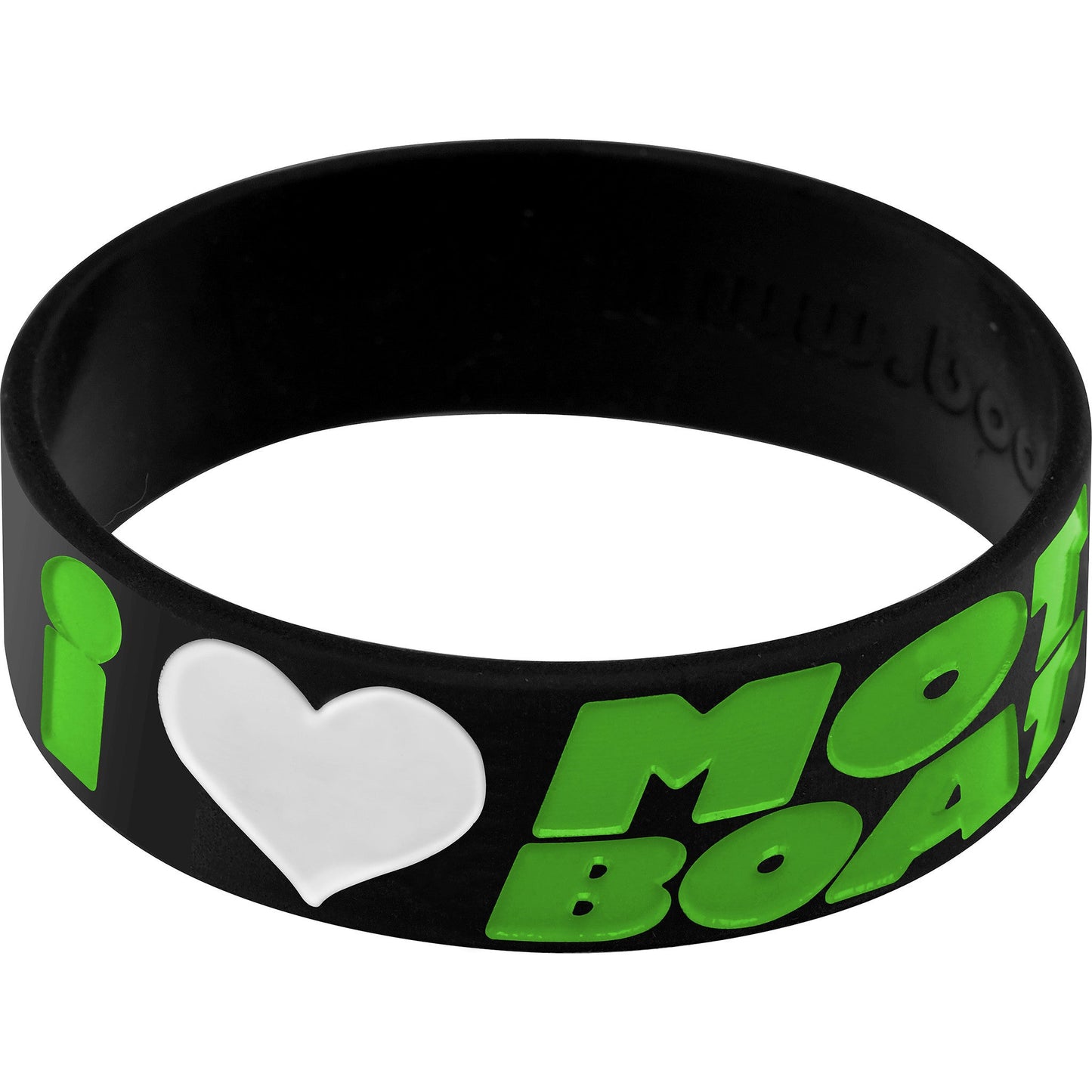 Black Green I Love Motor Boating Breast Cancer Bracelet