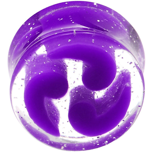 5/8 Purple Quotation Symbol Saddle Plug