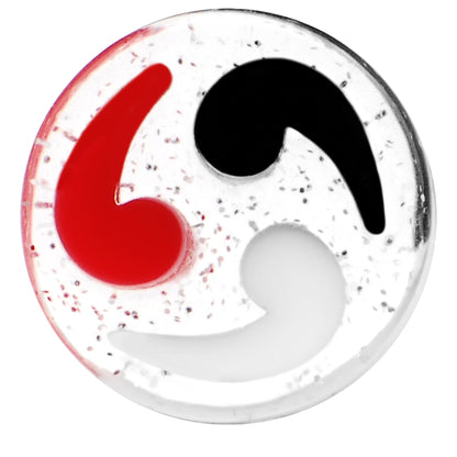 1/2 Black Red White Quotation Symbol Saddle Plug