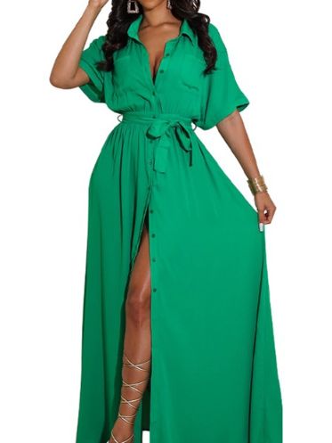 Cardigan Dress With Waist Slimming Tie m
