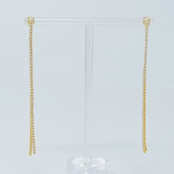 Delicate Shine Back Drop Earrings