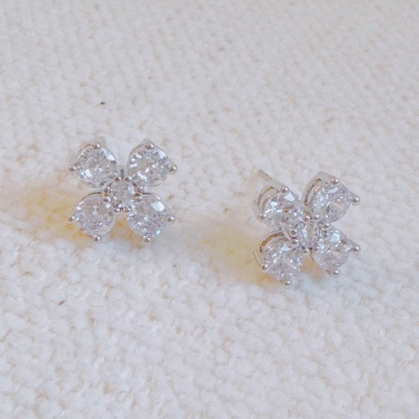 Radiant Sparkle Mini Cross Stud Earrings