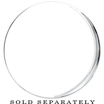 38mm Clear Black Acrylic Mirror Split Saddle Plug