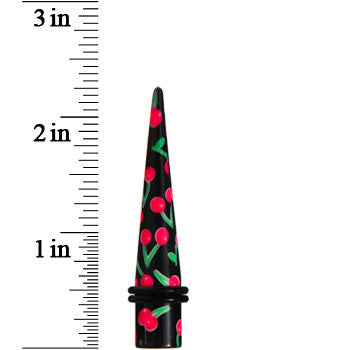 00G Black Acrylic Red Cherry Logo Taper