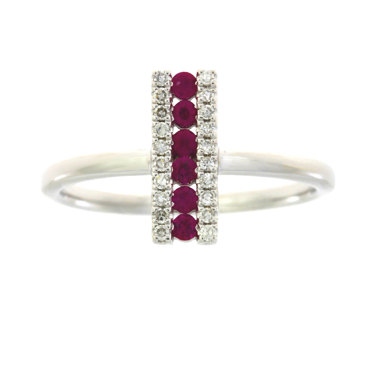 .30ct Ruby Diamond Ring 14KT White Gold