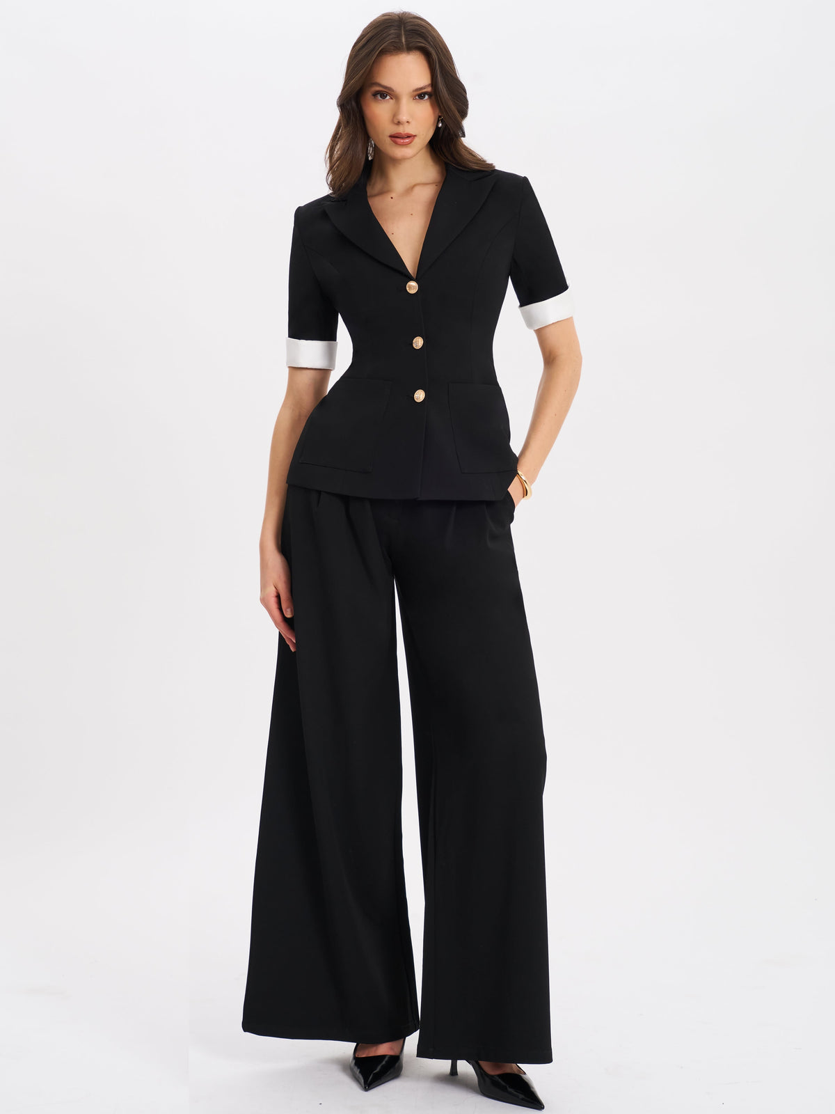 Aleena Short Sleeve Business Casual Blazer