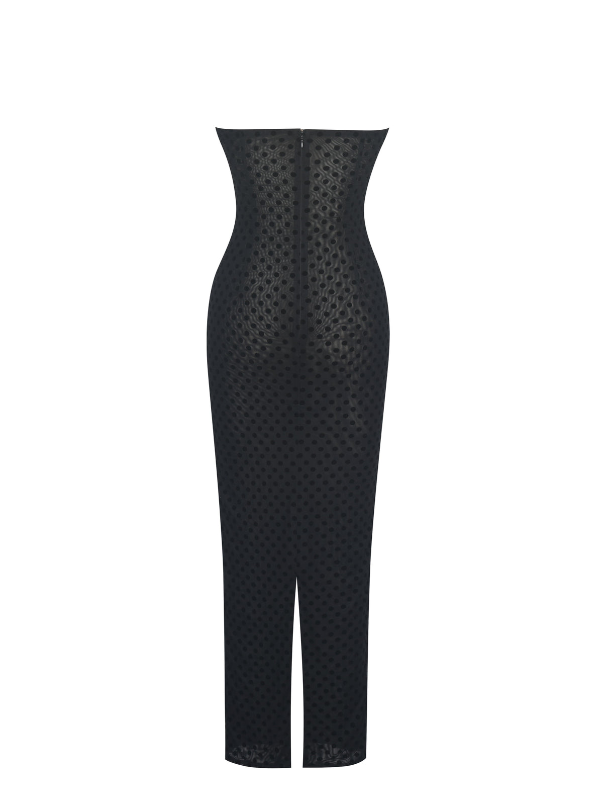 Faith Black and White Polka Dot Sweetheart Maxi Dress
