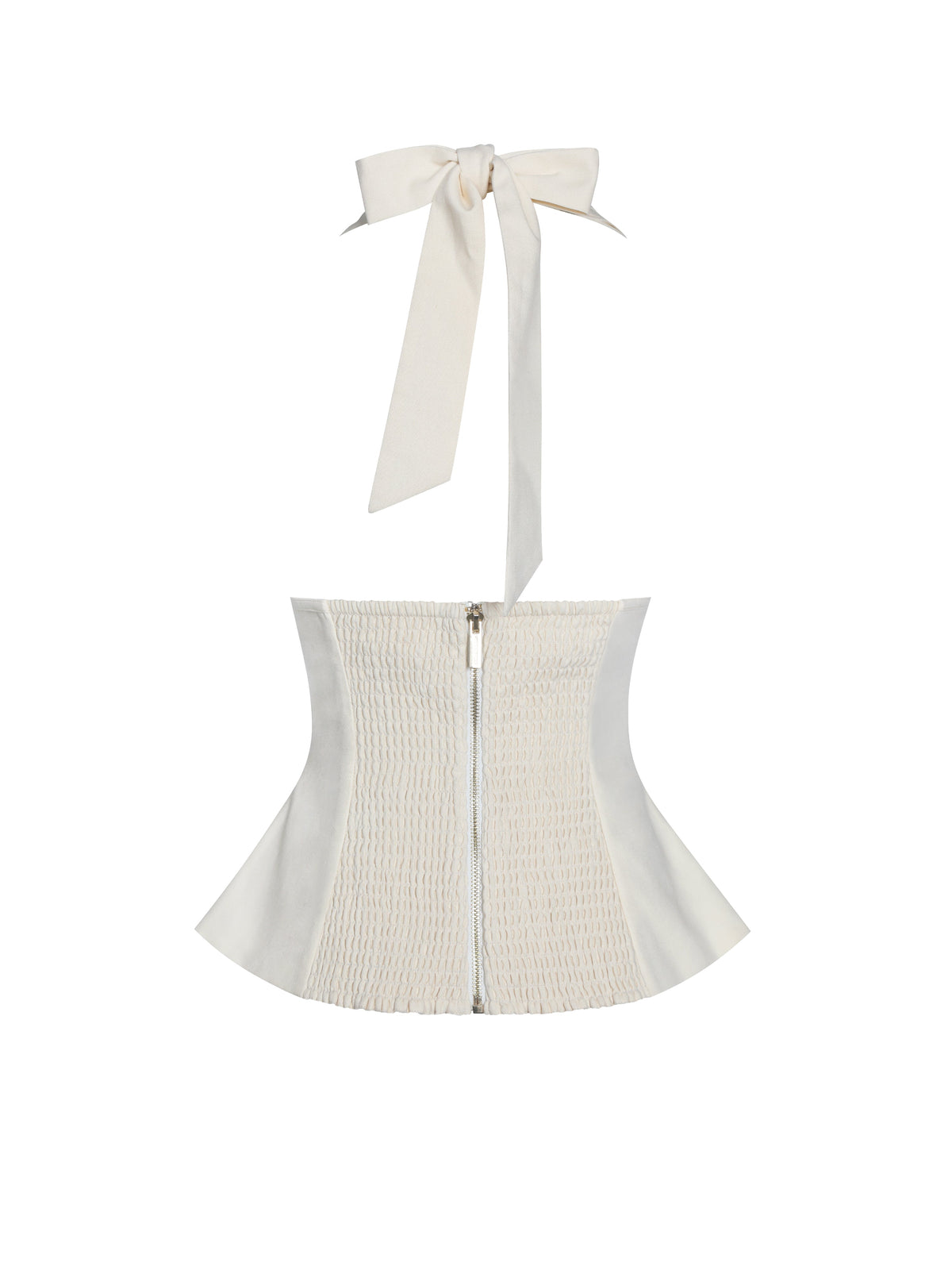 Quinzella Smock Back Halter Neck Linen Top