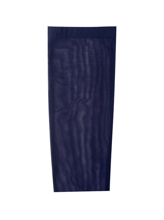 Ora Navy Mesh Opera-Length Gloves